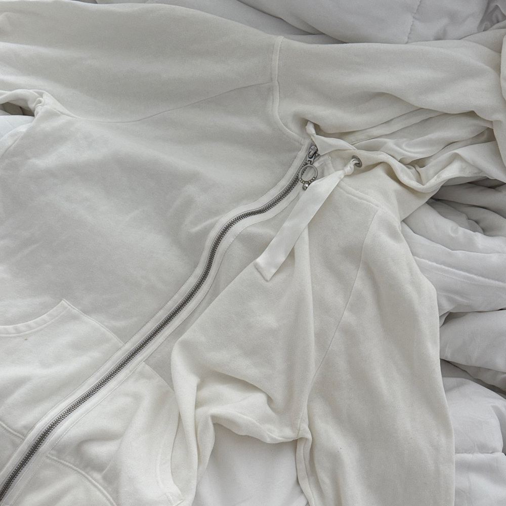 White Zip-Up Hoodie